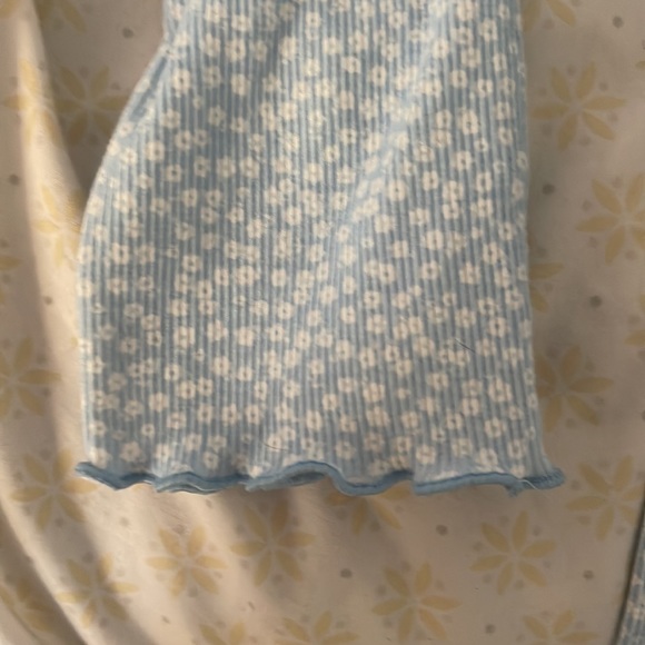 Blue floral long sleeve crop - Picture 3 of 4